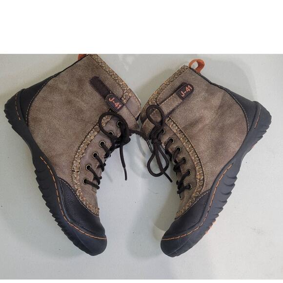 J-41 Jeep Adventure Womens 6 M “Stream” Ankle Brown Snow Boots Faux Fur Casual - Picture 1 of 11
